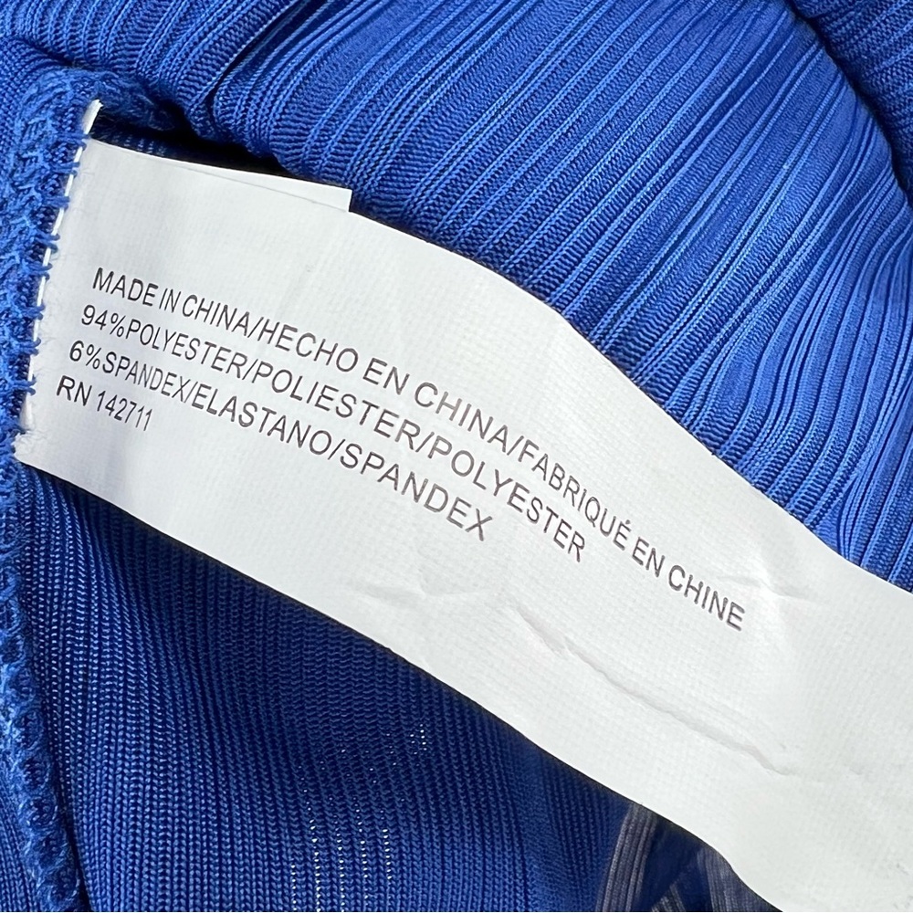 Eloquii Blue Striped Blouson Side Tie Top size 14/16 - Picture 7 of 7